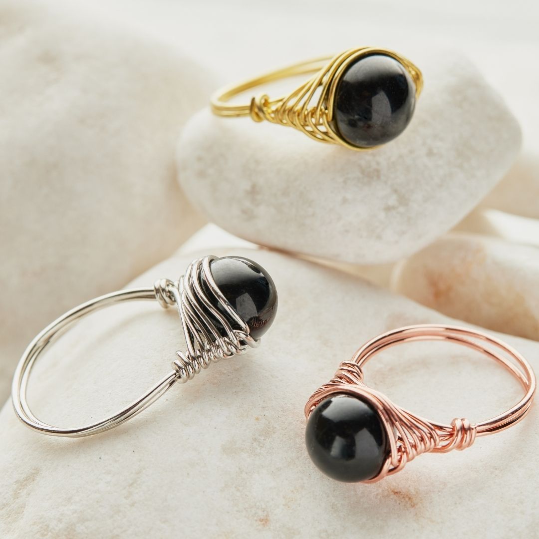 Buy Black Tourmaline Ring Made to Order, Natural Authentic Black Tourmaline  Crystal Ring Online in India - Etsy